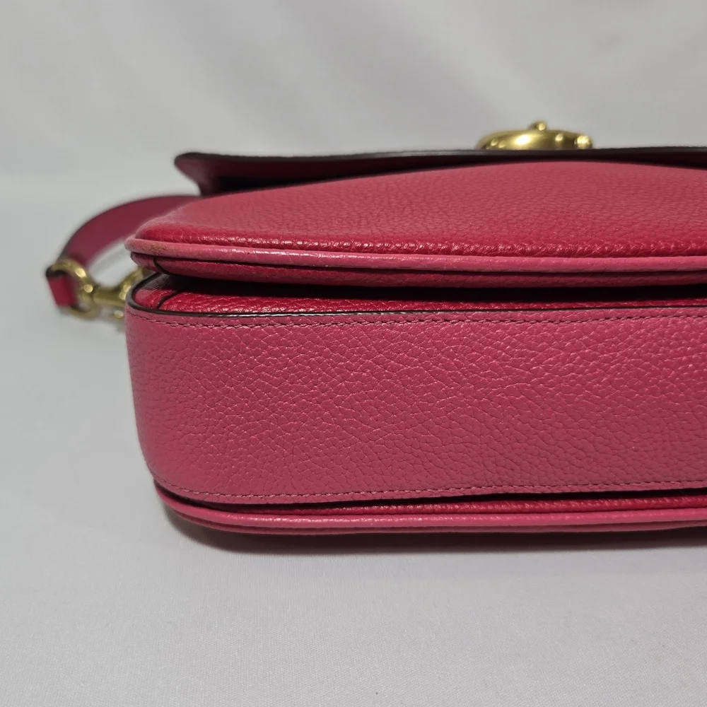 Coach Pebbled Leather B4/Bright Cherry Multi CB Cassie CB Purse